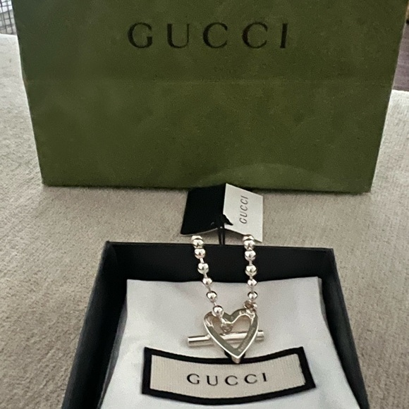 Authentic Gucci Toggle Heart bracelet Sterling Silver - Picture 2 of 5